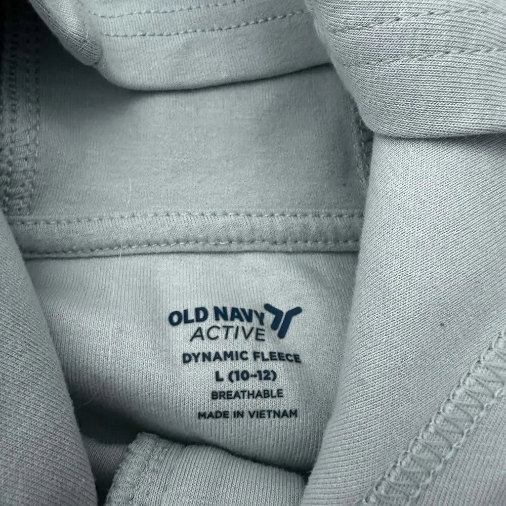 Old Navy Girls Dynamic Fleece Hoodie - Pale Grass - L (10/12)